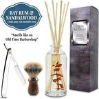 Urban Naturals Bay Rum & Sandalwood Reed Diffuser Scent Sticks Gift Set | Powdery Bay Rum, Sandalwood, Earthy Patchouli & Musk | A Bold, Spicy, Masculine Scent | Smells Like an Old Time Barber Shop