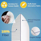 Hotel Quality Cooling Queen&King Size Bed Pillows Set of 4 - Soft, Firm, and Supportive Down Alternative Pillows for Back, Stomach, and Side Sleepers