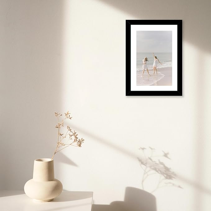 12 Packs 5x7 Picture Frames Bulk, Display 4x6 with Mat or 5x7 Without Mat, Black Gallery Frame Set, 5 by 7 Frames Bulk Set of 12, Collage Wall Decor Photo Frame Set for Wall and Tabletop, Black