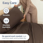 Twin Size 3 Piece Sheet Set - Comfy Breathable & Cooling Bed Sheets Set - Hotel Luxury Bedding for Women, Men, Kids, Teens, Boys & Girls - Deep Pockets, Ultra-Soft and Wrinkle Free - Oeko-Tex - Brown