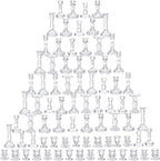 Mumufy 80 Pcs Glass Crystal Taper Candle Holders Clear Glass Candlestick Holder Fit 0.8 Inch Candles Crystal Decorative Candle Stand Centerpiece Table Wedding Dining Party (Classic,Clear)