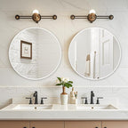 Fabuday White Round Mirror 28 Inch - Big Circle Mirror for Bathroom, Living Room, Hallway, Entryway, Matte Aluminum Frame Circular Mirrors for Wall Decor