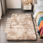 Shag Area Rug for Bedroom 3x5,Fluffy Area Rugs for Living Room,Soft Fuzzy Rug Non-Shedding Indoor Plush Carpet for Kids Bedroom Nursery Dorm Home Decor,Tie-Dyed Beige