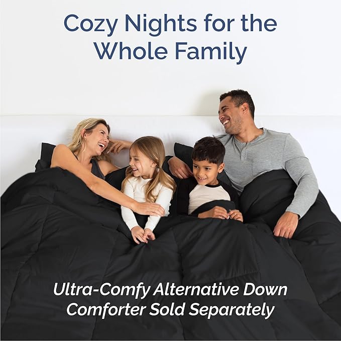 Queen Sheets Set 6 Piece - Includes 4 Pillowcases - Bed Sheets Queen Size - Soft Hotel Luxury Bedding - Cooling, Comfy, Cozy & Breathable - 1 Flat & 1 Fitted & 4 Pillowcases w/ Deep Pockets - Black