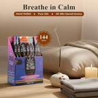 Tulasi Blunt Action Incense Sticks, 12 Packs, 144Pc, Long Lasting Fragrance, Natural Essential Oils Hand Rolled Incense Sticks for Aromatherapy, Relaxing, Yoga, Meditation, Prayer