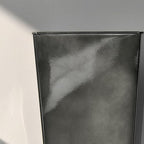 KOL 25'' & 28'' Tall Glazed Planter with Saucer, Set of 2, Galvanized Steel Planter Metal Pots for Indoor & Outdoor Use, Decorative Flower Plant Pots with Drainage Hole for Porch, Patio, Deck - Black