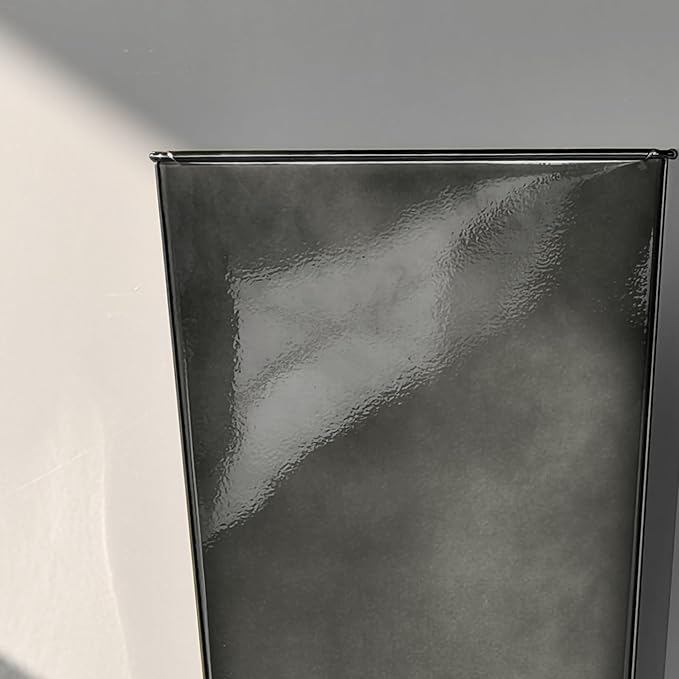 KOL 28''H. Tall Galvanized Steel Glazed Planter with Insert, Set of 2, Planter Pots for Indoor & Outdoor Use, Decorative Flower Plant Pots with Drainage Hole for Front Porch, Patio, Deck - Black