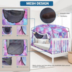 Bed Tent,Portable Privacy Sleeping Bed Canopy,Blackout 90% Drapes for Kids and Adult,Indoor Space Tent with Breathable Large Mesh Windows