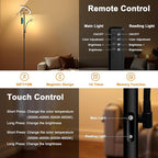 Floor Lamps for Living Room, Upgraded 2-in-1 Dimmable Standing Lamp 3000-6500K, 29W Rotatable Floor Reading Light, Remote and Touch Control Uplighter Floor Lamp for Living Room Bedroom Office