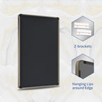 WEER 60x30 Inch Bronze Bathroom Mirror for Vanity, Brushed Bronze Metal Frame Rounded Rectangle Mirror with Tempered Glass, Anti-Rust (Horizontal/Vertical)