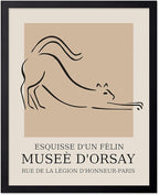 Poster Master Vintage Poster - Retro Minimalist Print - Gift for Artist, Housewarming - Cat, Line Drawing, Sketch, Abstract - Wall Decor for Living Room, Bedroom, 18x24 Unframed Wall Art