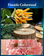 M&SENSE Fireside Cedarwood Scented,Soy Wax Candle,2 Wick 12.7oz Jar Candle,75 Hour Long Lasting Slow Burning, Soy Organic Wax Non Toxic,Aromatherapy Candle Gift for Christmas