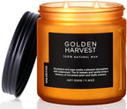 M&SENSE Fall Harvest Scented Candle, 11.6oz Natural Soy Wax 70 Hours Long Lasting Highly Scented 2 Cotton Wick Candle Gifts for Birthday Holiday, Decorative & Home