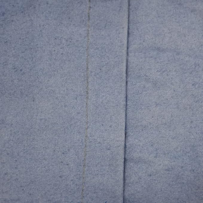 PF12 Square Shaped Goat Leather Handmade Eco-Friendly Blue Pouf - 14" x 14" x 14", Plain Solid, Recycled Cotton Filled