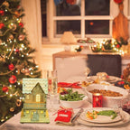 BESPORTBLE Wooden Christmas Village Houses Set of 3 - LED Light Up Mini Houses for Holiday Decor, 2025 New Rustic Farmhouse Christmas Decorations, Indoor Tabletop Decor for Home, Office, Mantel