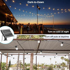 SUNTHIN 100ft Solar String Light Outdoor, USB Rechargeable Patio Solar Outdoor Lights with Waterproof & Shatterproof 30 LED Bulbs for Backyard, Porch, Garden, Pool, Party, Camping