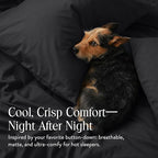 Brooklinen Luxury Percale Duvet Cover – 100% Cotton, Cool, Crisp, Extra-Long Corner Ties, Button Closure, Soft & Breathable – Machine Washable, Duvet Cover King/California King Bed Sizes (Slate)