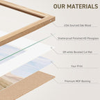 27x40 Poster Frame Set of 2 Natural Solid Oak Photo Frames with 24x36 Removable Mat Wall Hanging Large Handcrafted Frame with HD Plexiglass Wall and Tabletop Display Large Picture Frame