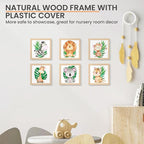 upsimples 8x8 Picture Frames, Natural Solid Wooden Picture Frames, Display 4x4 with Mat or 8 x 8 Without Mat, Wall or Tabletop, 1 Pack, Natural