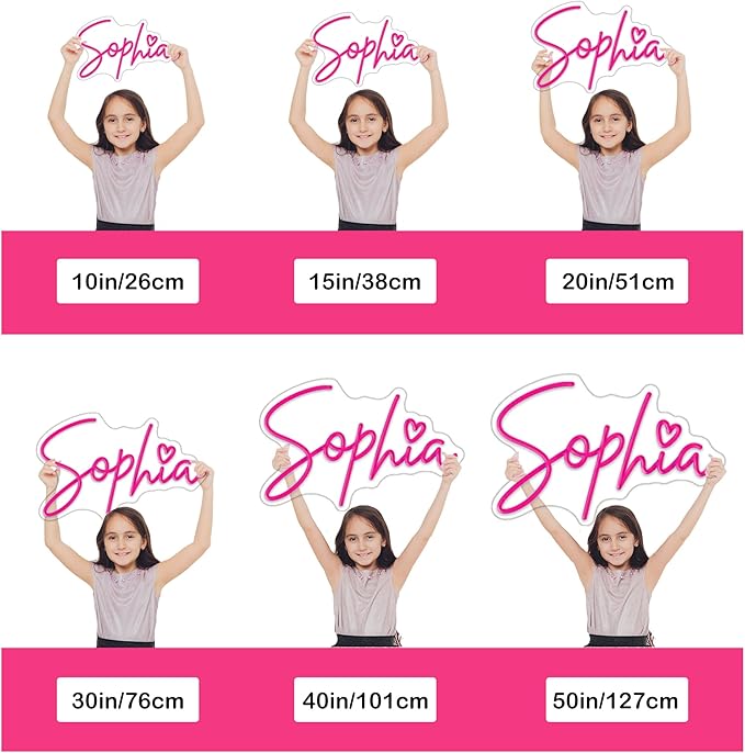 Neon Sign Customizable for Holiday Gift Custom Neon Sign for Christmas Decor or Personalized Gift to Kids (Small Size:10"-18")