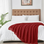 inhand Knitted Throw Blanket for Couch and Bed, Soft Living Room Home Decor Knitted Blanket with Tassel, Outdoor Lightweight Breathable Summer Blanket, Farmhouse Warm Woven Decorative, 50"x60"