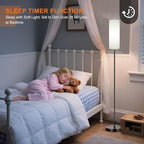 FRIDEKO HOME 2 Pack Floor Lamps for Living Room, Dimmable Colors Temperature & Brightness, Modern Floor Lamp with Remote, Tall Standing Lamps for Living Room Bedroom Office, White Shade 9W Smart Bulb