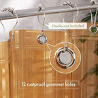 AmazerBath Shower Curtain Liner, 72x72 Transparent Orange Shower Liner, Lightweight Plastic Shower Curtain Liners, Cute Waterproof Shower Liner for Bathroom with 3 Magnets and 12 Grommet Holes