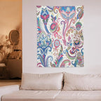 ICMOLYYENLO Boho Green Leaves Tapestry, Mid Century Abstract Tropical Palm Leaves Modern Minimalist Geometric Wall Hanging, Neutral Home Decor Art for Living Room Bedroom Dorm 50x60 Inch