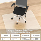 Office Chair Mat for Hardwood Floors,26"X28" Slip Resistant Under Desk Hard Wood Floor Protector,Desk Mat for Chair Stay in Place Plastic Computer Mats for Rolling Work Chairs,Not for Carpet (Clear)