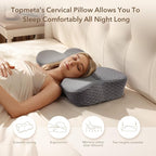 Cervical Pillow for Neck Pain Relief, Contour Memory Foam Neck Pillow for Bed Sleeping, Adjustable Height Double - Sided Cervical Neck Pillow for Side, Back and Stomach Sleepers