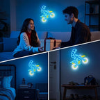 Dirt Bike Neon Signs for Wall Decor, Motercycle Neon Lights for Boys Bedroom Game Room Man Cave Garage Decor, 5V USB Power with Hanging Chain Hooks