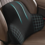Lumbar Support for Car - Back Support for Driving Seat Lower Back Pain Relief - Memory Foam Lumbar Pillow for Car/Office Chair - Back Cushion for Car-Ergonomic Streamline Soft Washable Cover-Black
