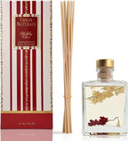 Urban Naturals Holiday Cheer Reed Diffuser Set – Cranberry, Cinnamon, Evergreen, Cedar & Smokey Wood – Made with Essential Oils – Sleek Rectangular Refillable Glass Bottle – Made in The USA