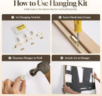 Framed Extra Large Colorful Abstract Wall Art for Living Room, Modern Horizontal Bright Canvas Prints Paintings Artwork for Walls, Bold Color Pictures for Hallway Dining Bedroom Office Wall Decor 30x60 In