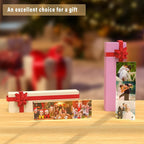 HELPLEX Acrylic Frame, 5 Pack 2x6 Photo Booth Frames, 20mm Thicker Frameless Clear Double Sided Magnetic, Free Standing Desktop Display Stand