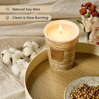 M&SENSE TobaccoVanilla Scented Candles for Home, Lead-Free Wick Highly Scented Jar Candles, 14.1 Oz 80 Hours Lasting Burning Candles Gifts for Women, Relaxing Aromatherapy Candle for Stress Relief