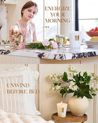 M&SENSE Lavender Glow Scented Natural Soy Wax Candle, 14.1oz 60 Hours Long Lasting Slow Burning Candles for Home Decor, Aromatherapy Candle for Stress Relief