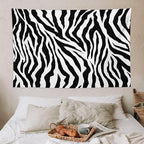 HZOHNAGO Zebra Print Tapestry Nature Wild Animals Black and White Stripe Printed Wall Tapestry Painting Wall Hanging for Bedroom Living Room Dorm 60" W x 40" H
