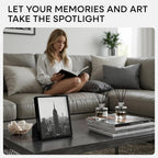 Homeforia Black Picture Frames 8x10, High End Metal 8 x 10 Photo Frame with Mat 5 by 7 Art, 10x8 Black Frame Matted to 5x7 inch Print, 8by10 Wall or Tabletop Frames, Tempered Glass, Wall Kit, Set of 1