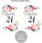 26 PCS Table Number Holder - Table Card Holder Stand Wire Photo Holder with 26 Pcs Floral Table Number Cards, Place Card Holder Stand for Weddings Party Office Paper Memo Menu Note Clips