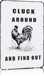 Chicken Coop Accessories Metal Signs,Funny Chickens Tin Signs - Chicken Decor Farmhouse Wall Decor,Chickens Gifts Rustic Farm House Decorations for Home/kitchen/Outdoor Garden