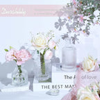 Glass Bud Vase Set of 24, Small Clear Flower Vases for Centerpieces in Bulk, Mini Vintage Vase for Wedding Decor, and Home Table Décor