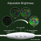 WLHOPE Happy Birthday Neon Sign Dimmable Led Lights for party Wall Decor USB Powered Transparent Acrylic Board Light Signs for club children kids friends gift Decoration16.54 * 11.02 inch