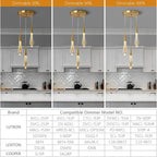 LMQNINE Kitchen Light Fixtures Ceiling Dimmable LED Modern Gold Pendant Light Mini Teardrop Crystal Pendant Light for Kitchen Island Bedroom Hallway Entryway (3-Light)