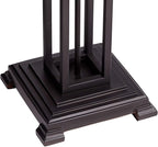 Robert Louis Tiffany Ranier Mission Tiffany Style Standing Floor Lamp with Night Light LED 59.5" Tall Bronze Copper Multicolored Stained Art Glass Shade Decor for Living Room Reading House Bedroom