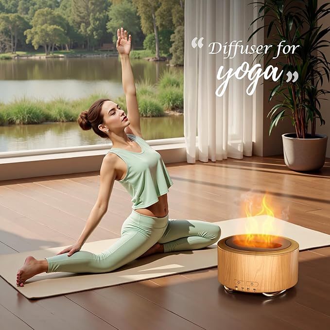 Essential Oil Diffuser for Home: 500ML Aroma Diffuser for Hotel Office Yoga Room - Humidifier with 9 Colors LED Night Light for Kids/Women Home Relaxation, Bright Yellow