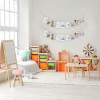 2PCS Boho Hanging Photo Display with Clips - Wooden Bead Garland String,Photo Collage Holder for Dorm,Cubicle & Teen Girl Room Decor,Picture Wall Banner with Clips for Bedroom Office Decorations