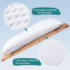 Pillow for Side and Back Sleepers Side Sleeper Pillow for Neck and Shoulder Pain Side Sleeper Bed Pillows Queen Size with Adjustable Shredded Memory Foam Filling