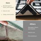 Rug Carpet Non Slip Grippers 8PCS, Reusable Non-Slip Rug Pads，Double Sided Mat Corner Gripper Tape,Strong Adhesive Rug Stickers,Grippers for Area Carpet,No Damage Removable for Hardwood Floors
