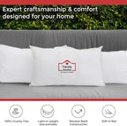 Trendy Home 12x18 Throw Pillow Insert (Pack of 2, White), Bed and Couch Pillows Stuffer Hypoallergenic, Lumbar Support Decorative Home Outdoor Pillow Filler (Non Woven, 2 Pack)